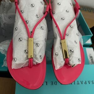 NIB SDL pink patent sandals